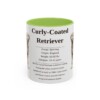 11oz Curly-Coated Retriever Mug, Light Green, front view