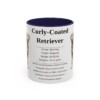 11oz Curly-Coated Retriever Mug, Navy, front view
