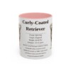 11oz Curly-Coated Retriever Mug, Pink, front view
