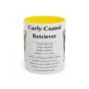 11oz Curly-Coated Retriever Mug, Yellow, front view