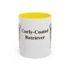 11oz Curly-Coated Retriever Mug, Yellow, front view