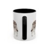 11oz Czechoslovakian Vlciak Mug, Black, back view