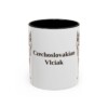 11oz Czechoslovakian Vlciak Mug, Black, front view