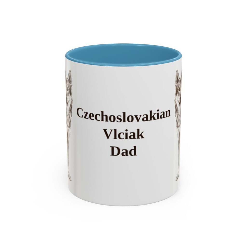 11oz-czechoslovakian-vlciak-mug-dad-light-blue 11oz Czechoslovakian Vlciak Dog Dad Mug, Light Blue, front view