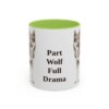 11oz Funny Czechoslovakian Vlciak Mug, Light Green, front view