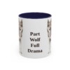 11oz Funny Czechoslovakian Vlciak Mug, Navy, front view