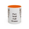 11oz Funny Czechoslovakian Vlciak Mug, Orange, front view