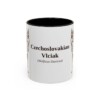 11oz Czechoslovakian Vlciak Latin Mug, Black, front view
