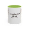 11oz Czechoslovakian Vlciak Latin Mug, Light Green, front view