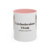 11oz Czechoslovakian Vlciak Latin Mug, Pink, front view