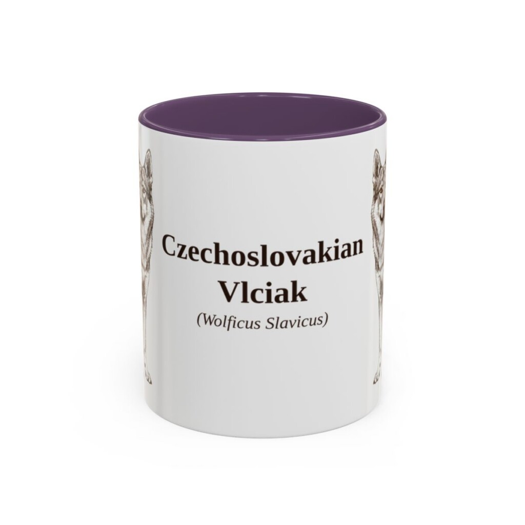 11oz Czechoslovakian Vlciak Latin Mug, Purple, front view
