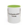 11oz Czechoslovakian Vlciak Mug, Light Green, front view