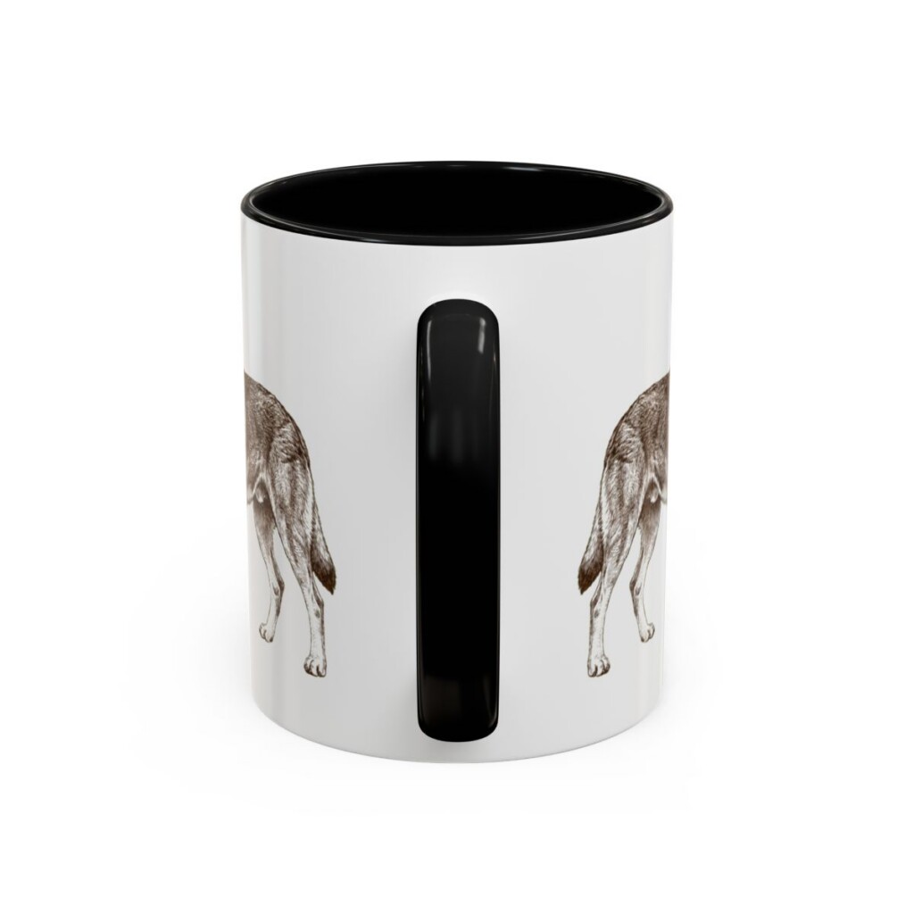 11oz Czechoslovakian Vlciak Dog Mom Mug, Black, back view