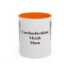 11oz Czechoslovakian Vlciak Dog Mom Mug, Orange, front view