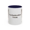 11oz Czechoslovakian Vlciak Mug, Navy, front view