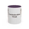 11oz Czechoslovakian Vlciak Mug, Purple, front view