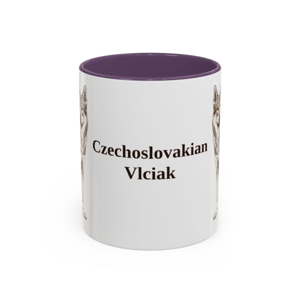 11oz Czechoslovakian Vlciak Mug, Purple, front view
