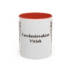 11oz Czechoslovakian Vlciak Mug, Red, front view