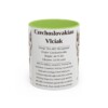 11oz Czechoslovakian Vlciak Mug, Light Green, front view