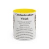 11oz Czechoslovakian Vlciak Mug, Yellow, front view