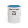 11oz Dachshund Mix Dog Dad Mug, Light Blue, front view