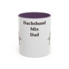 11oz Dachshund Mix Dog Dad Mug, Purple, front view