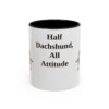 11oz Funny Dachshund Mix Mug, Black, front view
