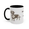 11oz Funny Dachshund Mix Mug, Black, left side view