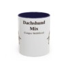 11oz-dachshund-mix-mug-latin-navy 11oz Dachshund Mix Latin Mug, Navy, front view