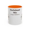 11oz-dachshund-mix-mug-latin-orange 11oz Dachshund Mix Latin Mug, Orange, front view