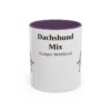 11oz-dachshund-mix-mug-latin-purple 11oz Dachshund Mix Latin Mug, Purple, front view
