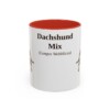 11oz-dachshund-mix-mug-latin-red 11oz Dachshund Mix Latin Mug, Red, front view