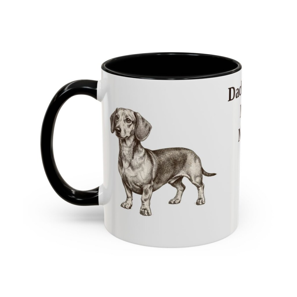 11oz Dachshund Mix Dog Mom Mug, Black, left side view