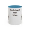 11oz Dachshund Mix Dog Mom Mug, Light Blue, front view