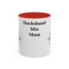 11oz Dachshund Mix Dog Mom Mug, Red, front view