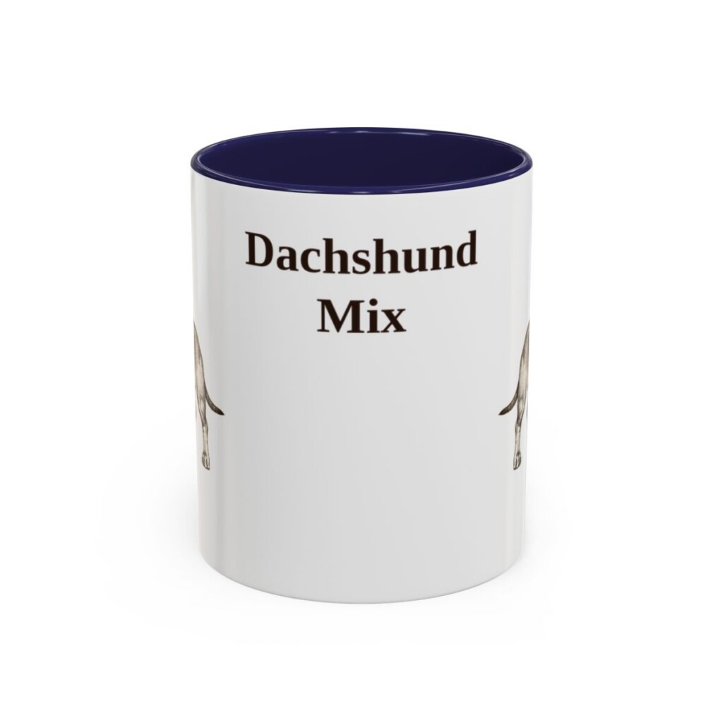 11oz Dachshund Mix Mug, Navy, front view