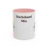 11oz Dachshund Mix Mug, Pink, front view