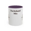 11oz Dachshund Mix Mug, Purple, front view