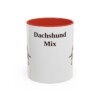 11oz Dachshund Mix Mug, Red, front view