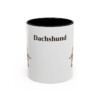 11oz Dachshund Mug, Black, front view