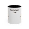 11oz Dachshund Dog Dad Mug, Black, front view