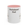 11oz Dachshund Dog Dad Mug, Pink, front view