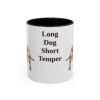 11oz Funny Dachshund Mug, Black, front view