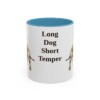 11oz Funny Dachshund Mug, Light Blue, front view