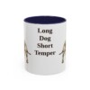11oz Funny Dachshund Mug, Navy, front view