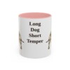 11oz Funny Dachshund Mug, Pink, front view
