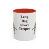 11oz Funny Dachshund Mug, Red, front view