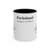 11oz Dachshund Latin Mug, Black, front view
