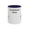 11oz Dachshund Dog Mom Mug, Navy, front view