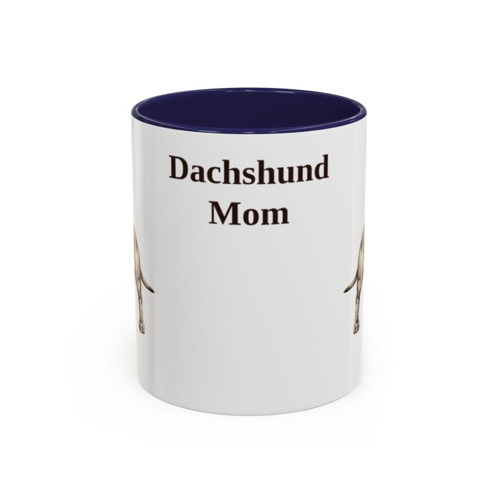 11oz Dachshund Dog Mom Mug, Navy, front view
